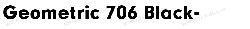 Geometric 706 Black字体转换